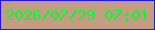 文字の大きさ：2、枠の色：2113f1、背景の色：c39d81、文字の色：00fd2f 無料ブログパーツのブログ時計