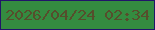 文字の大きさ：5、枠の色：211469、背景の色：348b40、文字の色：564e2c 無料ブログパーツのブログ時計