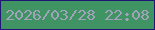 文字の大きさ：2、枠の色：211576、背景の色：409463、文字の色：a0a3b9 無料ブログパーツのブログ時計