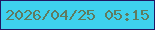 文字の大きさ：2、枠の色：211663、背景の色：3ed1ee、文字の色：5f7b5f 無料ブログパーツのブログ時計