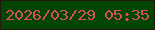 文字の大きさ：4、枠の色：21190b、背景の色：034504、文字の色：d54f5f 無料ブログパーツのブログ時計