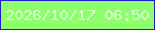 文字の大きさ：5、枠の色：211ccf、背景の色：8eff6c、文字の色：d8ffce 無料ブログパーツのブログ時計