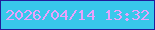 文字の大きさ：5、枠の色：211d9a、背景の色：38c8eb、文字の色：e9a2fb 無料ブログパーツのブログ時計