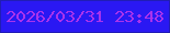 文字の大きさ：2、枠の色：211db5、背景の色：2a18f3、文字の色：a933ec 無料ブログパーツのブログ時計
