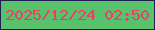文字の大きさ：1、枠の色：211e52、背景の色：57c16b、文字の色：e64067 無料ブログパーツのブログ時計