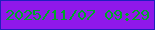 文字の大きさ：5、枠の色：211ebe、背景の色：9018ea、文字の色：00a629 無料ブログパーツのブログ時計