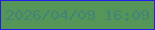 文字の大きさ：1、枠の色：211eee、背景の色：559658、文字の色：428578 無料ブログパーツのブログ時計
