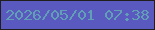 文字の大きさ：3、枠の色：211f1e、背景の色：5a59bf、文字の色：609fb6 無料ブログパーツのブログ時計