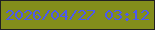 文字の大きさ：2、枠の色：211f22、背景の色：838d1b、文字の色：4c59ed 無料ブログパーツのブログ時計