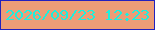 文字の大きさ：2、枠の色：2121be、背景の色：ec9d77、文字の色：1defde 無料ブログパーツのブログ時計