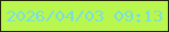 文字の大きさ：2、枠の色：21220a、背景の色：b9f74f、文字の色：79dee2 無料ブログパーツのブログ時計
