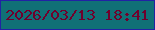 文字の大きさ：1、枠の色：2122a4、背景の色：107076、文字の色：70002c 無料ブログパーツのブログ時計