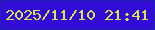 文字の大きさ：5、枠の色：2122af、背景の色：330bd6、文字の色：dae54b 無料ブログパーツのブログ時計