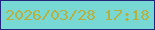 文字の大きさ：5、枠の色：21267a、背景の色：78d8d3、文字の色：b8af41 無料ブログパーツのブログ時計