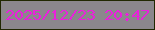 文字の大きさ：5、枠の色：212801、背景の色：8b878c、文字の色：ea20dc 無料ブログパーツのブログ時計