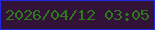 文字の大きさ：4、枠の色：2128df、背景の色：321237、文字の色：2e7a1b 無料ブログパーツのブログ時計