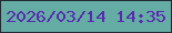 文字の大きさ：1、枠の色：212932、背景の色：65aca5、文字の色：552cae 無料ブログパーツのブログ時計