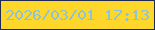 文字の大きさ：2、枠の色：212a50、背景の色：ffd72a、文字の色：8cc3d5 無料ブログパーツのブログ時計