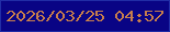 文字の大きさ：3、枠の色：212da6、背景の色：090485、文字の色：c77e4c 無料ブログパーツのブログ時計