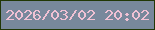 文字の大きさ：1、枠の色：213706、背景の色：78889c、文字の色：f0c1d4 無料ブログパーツのブログ時計