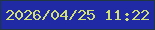 文字の大きさ：1、枠の色：213842、背景の色：1f2aa4、文字の色：d0e075 無料ブログパーツのブログ時計