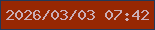 文字の大きさ：4、枠の色：213959、背景の色：972703、文字の色：caadb6 無料ブログパーツのブログ時計
