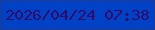 文字の大きさ：5、枠の色：213b8f、背景の色：0041c6、文字の色：310b6b 無料ブログパーツのブログ時計