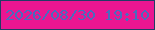 文字の大きさ：5、枠の色：213c65、背景の色：eb1691、文字の色：4a6cbe 無料ブログパーツのブログ時計