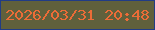 文字の大きさ：4、枠の色：213c86、背景の色：60603c、文字の色：ec6c37 無料ブログパーツのブログ時計