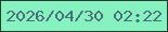 文字の大きさ：3、枠の色：213d2f、背景の色：86f2bf、文字の色：486f7a 無料ブログパーツのブログ時計