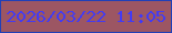 文字の大きさ：1、枠の色：2140b7、背景の色：9c5663、文字の色：453bf0 無料ブログパーツのブログ時計