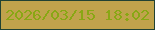 文字の大きさ：3、枠の色：214233、背景の色：c0a34c、文字の色：89a714 無料ブログパーツのブログ時計