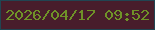 文字の大きさ：1、枠の色：214552、背景の色：481d2b、文字の色：6f9228 無料ブログパーツのブログ時計