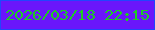 文字の大きさ：2、枠の色：2145fe、背景の色：6a16fb、文字の色：1ecb23 無料ブログパーツのブログ時計
