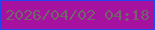 文字の大きさ：5、枠の色：2146f1、背景の色：a711a0、文字の色：75636a 無料ブログパーツのブログ時計