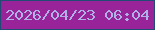 文字の大きさ：5、枠の色：214a74、背景の色：99249a、文字の色：b0afe7 無料ブログパーツのブログ時計