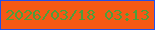 文字の大きさ：2、枠の色：2151eb、背景の色：f55915、文字の色：4d9e3c 無料ブログパーツのブログ時計