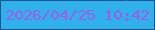 文字の大きさ：1、枠の色：21548e、背景の色：2fb2eb、文字の色：a65ae4 無料ブログパーツのブログ時計