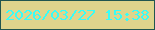 文字の大きさ：4、枠の色：21554f、背景の色：dfd48c、文字の色：37fdf8 無料ブログパーツのブログ時計