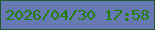 文字の大きさ：2、枠の色：215731、背景の色：6679b3、文字の色：237f03 無料ブログパーツのブログ時計