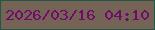 文字の大きさ：4、枠の色：215948、背景の色：756356、文字の色：700b6d 無料ブログパーツのブログ時計
