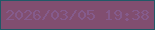 文字の大きさ：1、枠の色：215967、背景の色：814e70、文字の色：855b8c 無料ブログパーツのブログ時計