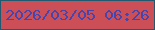 文字の大きさ：3、枠の色：215970、背景の色：cc4f58、文字の色：4645ae 無料ブログパーツのブログ時計