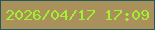 文字の大きさ：5、枠の色：215a5b、背景の色：aa915c、文字の色：a1f032 無料ブログパーツのブログ時計
