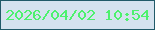 文字の大きさ：2、枠の色：215a69、背景の色：d5e2ef、文字の色：4df16e 無料ブログパーツのブログ時計