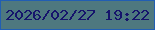 文字の大きさ：4、枠の色：215eb3、背景の色：4e787f、文字の色：16146c 無料ブログパーツのブログ時計