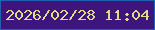 文字の大きさ：4、枠の色：215fb5、背景の色：3d167d、文字の色：dedc88 無料ブログパーツのブログ時計