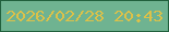 文字の大きさ：2、枠の色：21603d、背景の色：6fb391、文字の色：dcc149 無料ブログパーツのブログ時計