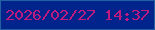 文字の大きさ：5、枠の色：2161a1、背景の色：01248c、文字の色：be1a80 無料ブログパーツのブログ時計