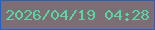 文字の大きさ：3、枠の色：2162c4、背景の色：7c6e74、文字の色：58d7a4 無料ブログパーツのブログ時計